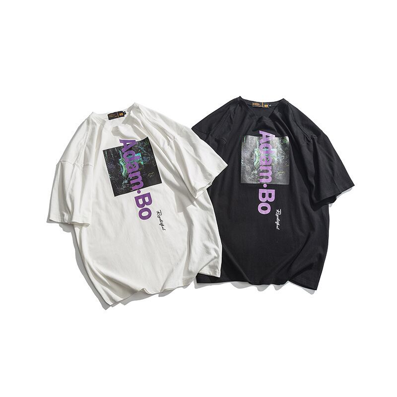 【新作】【送料無料】 Road Vintage Summereseシンプルレタープリント半袖Tシャツボーイトレンドオールマッチトップ-アリババ ショート ハーフスリーブ サマー 夏物 ビンテージ hip6-161188657455934