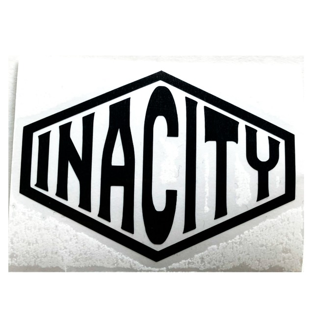 【INACITY APPAREL】INACITY DIAMOND STICKER イナシティ 菱形 ステッカー【ブラック】