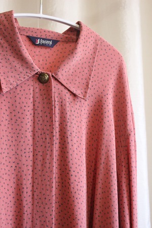 シルクシャツ　　　　コーラルピンク