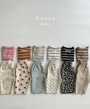 【Aosta】オータムチノパンツ 70~110cm  フラワー 240811