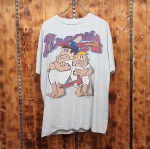 Atlanta Braves フリントストーン Tシャツ MLB L/90s
