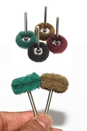 YFFSFDC リューター繊維バフ 繊維バフ リューター 4色繊維バフ ホイール ナイロン トリルビット ドリル 布ブラシ 布ブラシホイール 研磨用バフ 研磨 剤 電動 ドリル ルーター ビット 混合色4種 2.35mm軸 20個入り