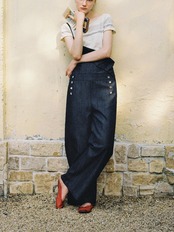 Marée Border Boat Neck Knit F0749