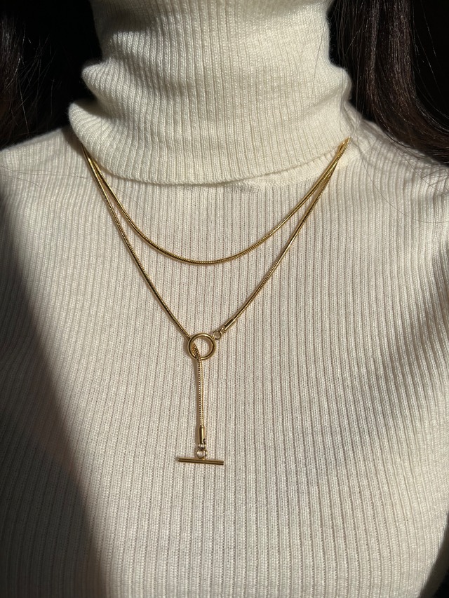 snake mantle long necklace【2COLOR】ユニセックス
