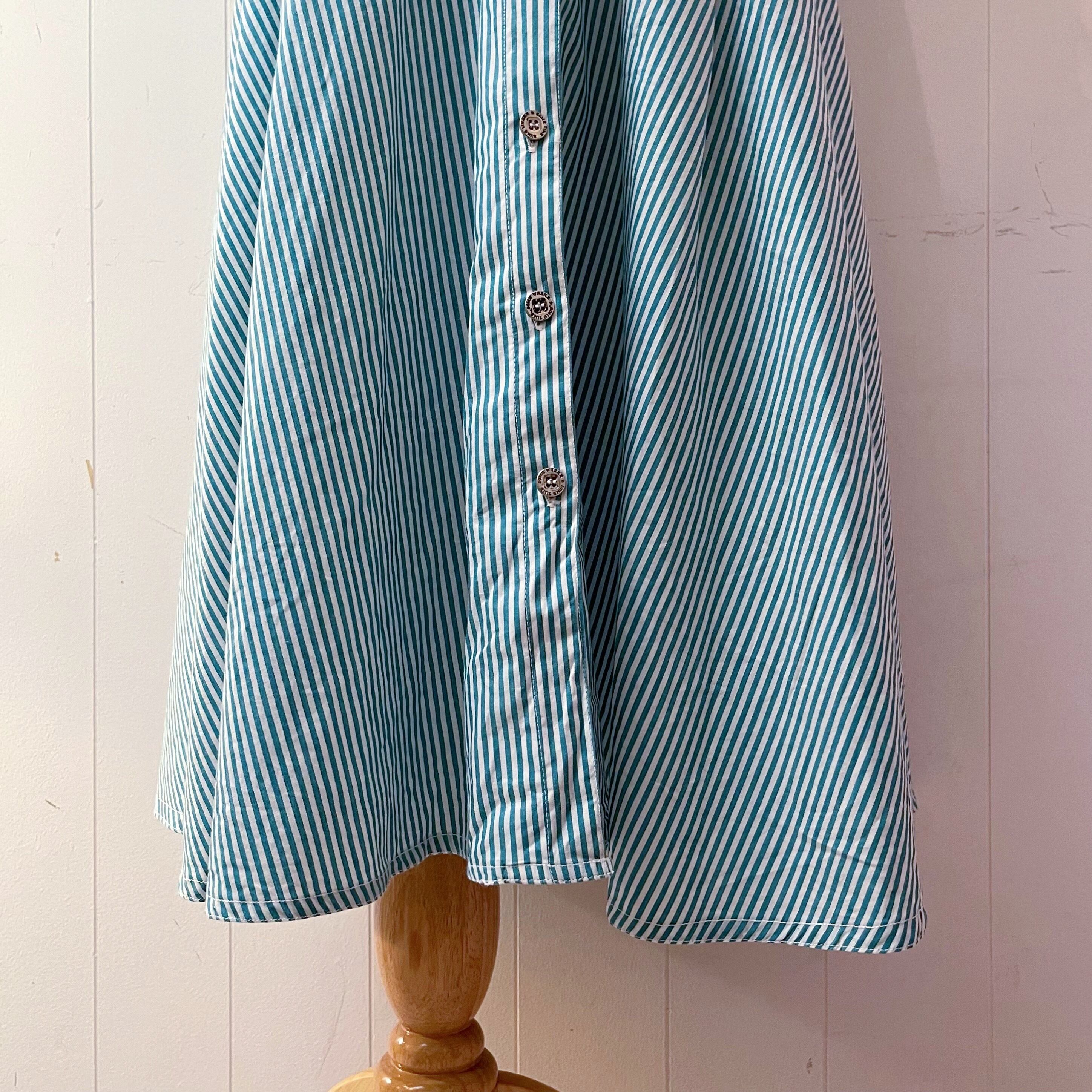 green stripe shirt one-piece