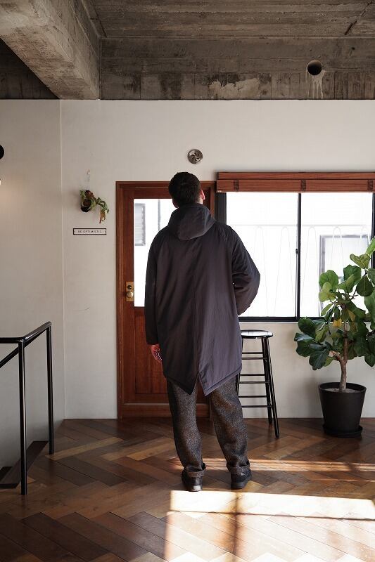 Nylon Padded Hoodie Coat