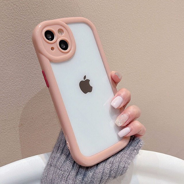 iPhoneケース iPhone14 iPhone13 クリアケース シンプル かわいい スマホケース おしゃれ 韓国 2402