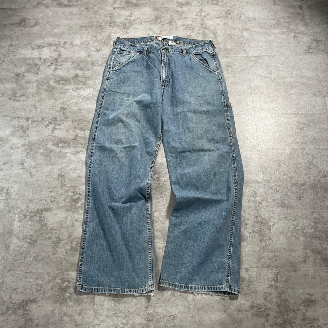 リーバイス569 Levis W36 ワイド バギー 青 古着 ヒゲ 21443 