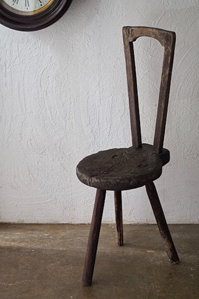 サヴォア地方搾乳椅子-antique milking chair