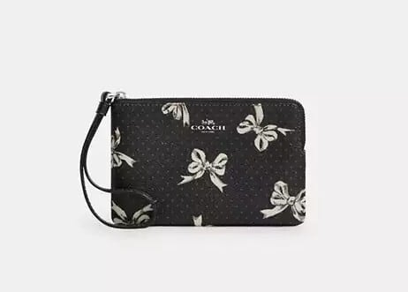 COACH（コーチ）/コーナー ジップ リストレット/CZ441 /ボウ プリント