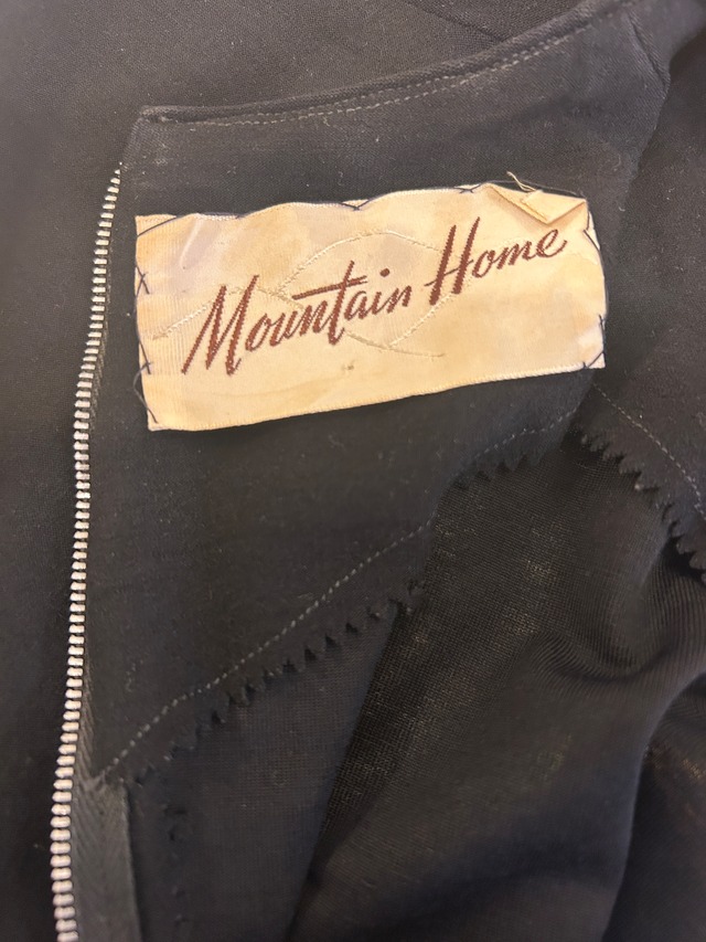 50’s "mountain home " black rhinestone tops
