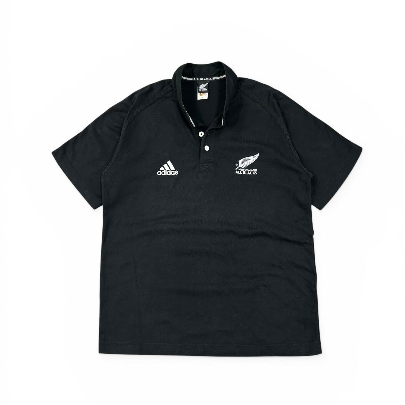 00s ニュージーランド製 adidas オールブラックス ラグビージャージ