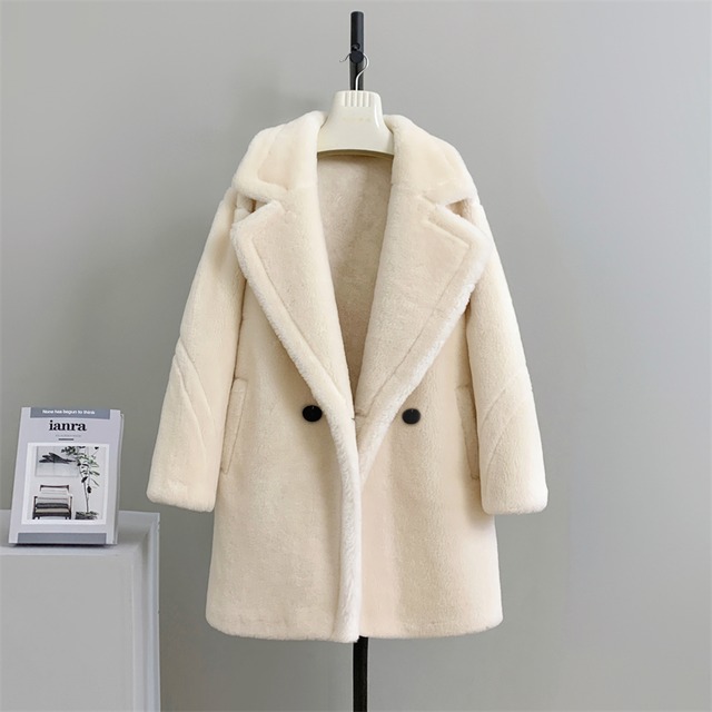 全5色/Wool boa midi coat　B107