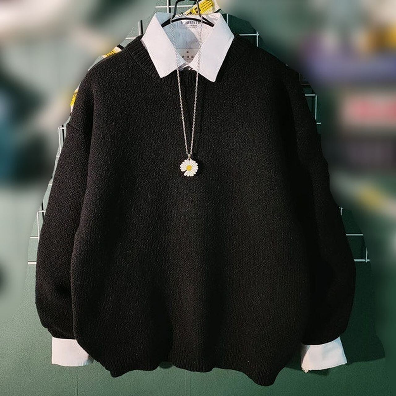 Retro knit sweater(MT1704)