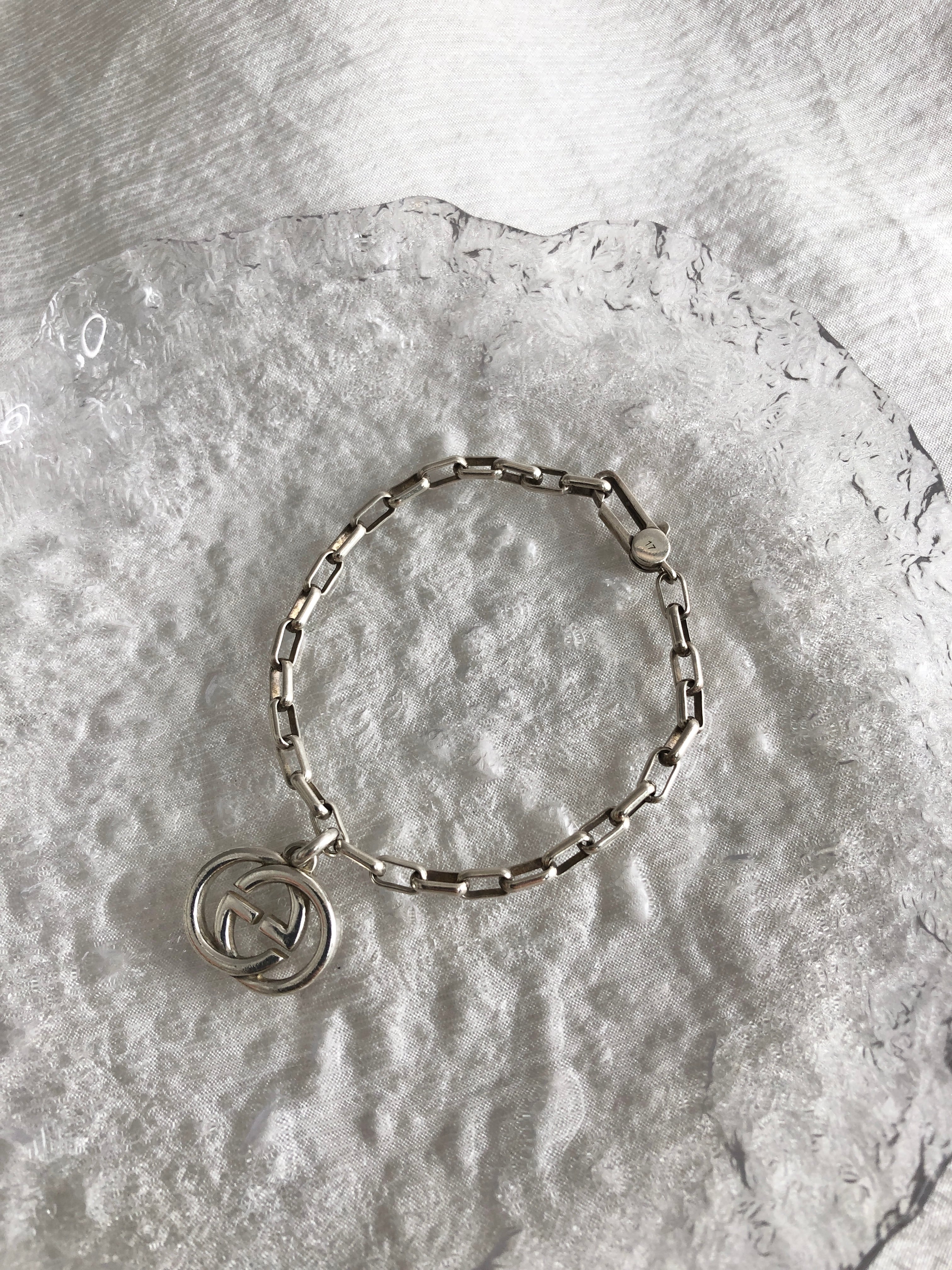 GUCCI グッチ ブレスレット シルバー インターロッキングG 925 vintage