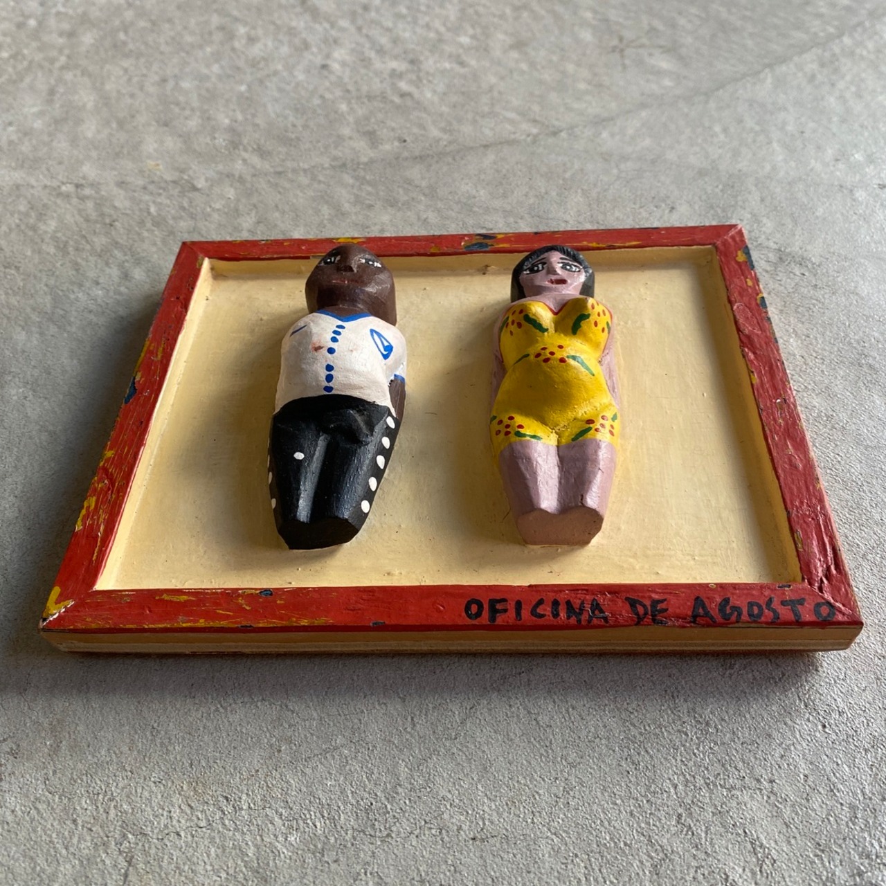 フォークアート OA 壁掛け 額縁 メン&ウーマン