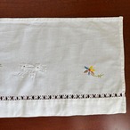 刺繍　棚飾り　白糸刺繍　色刺繍　ハンドメイドインテリア　野花　12clek23-2