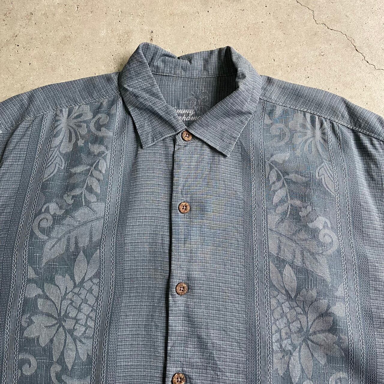Tommy Bahama トミーバハマ 半袖 シルク 織り柄 アロハシャツ