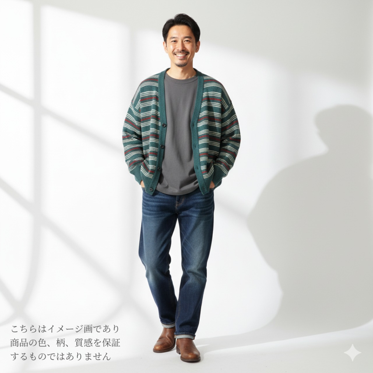 綿100スペックボーダー天竺ニット生地-1m-curl tricot　KX/6795