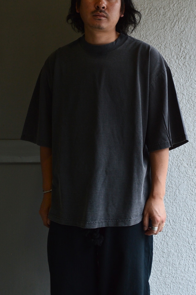 SHAKA WEAR garment dye 7.5oz drop wide fit heavy weight tee USA cotton VINTAGE BLACK シャカウェアー ガーメントダイTシャツ