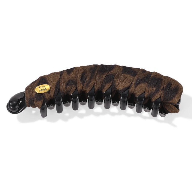 【小物】ヒョウ柄バナナクリップ Q7520