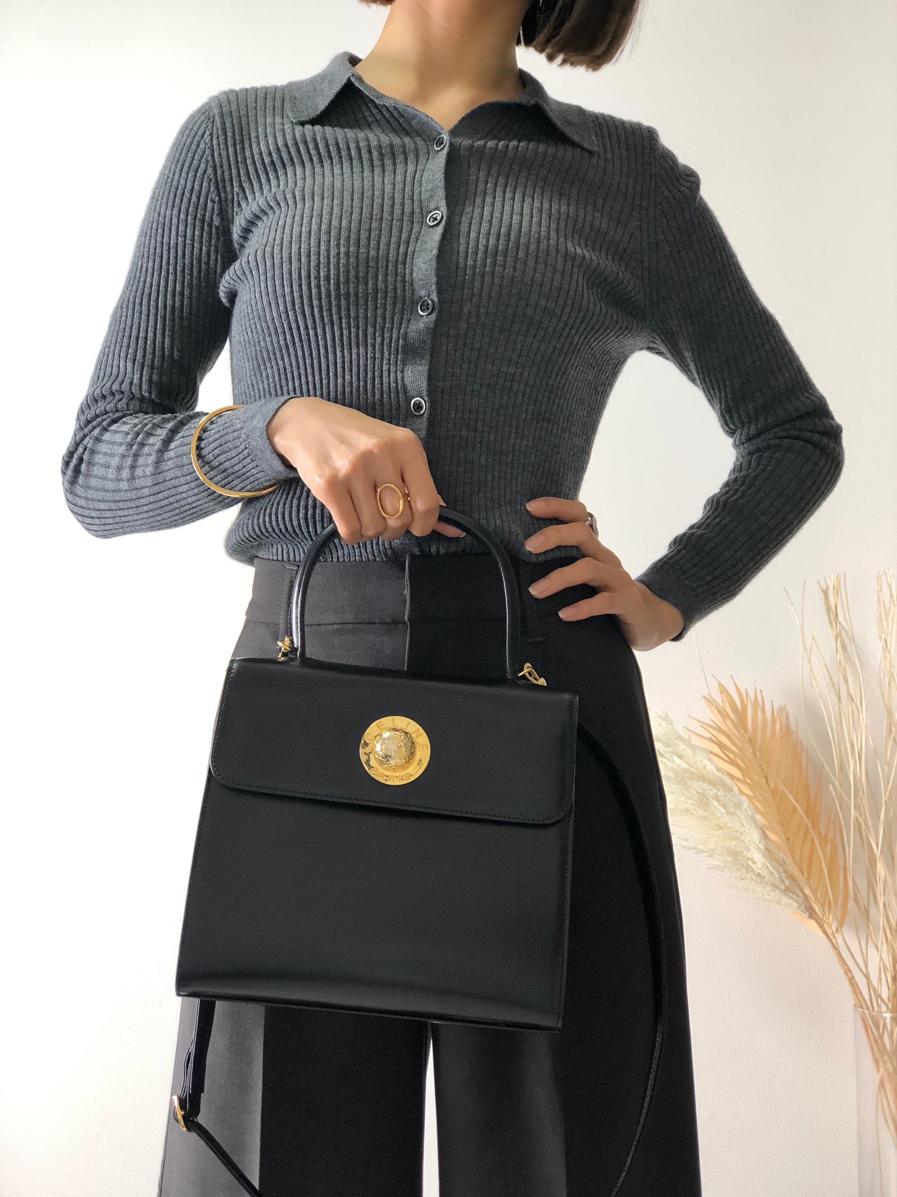 CELINE セリーヌ スターボール レザー ハンドバッグ 2WAY ショルダー ...