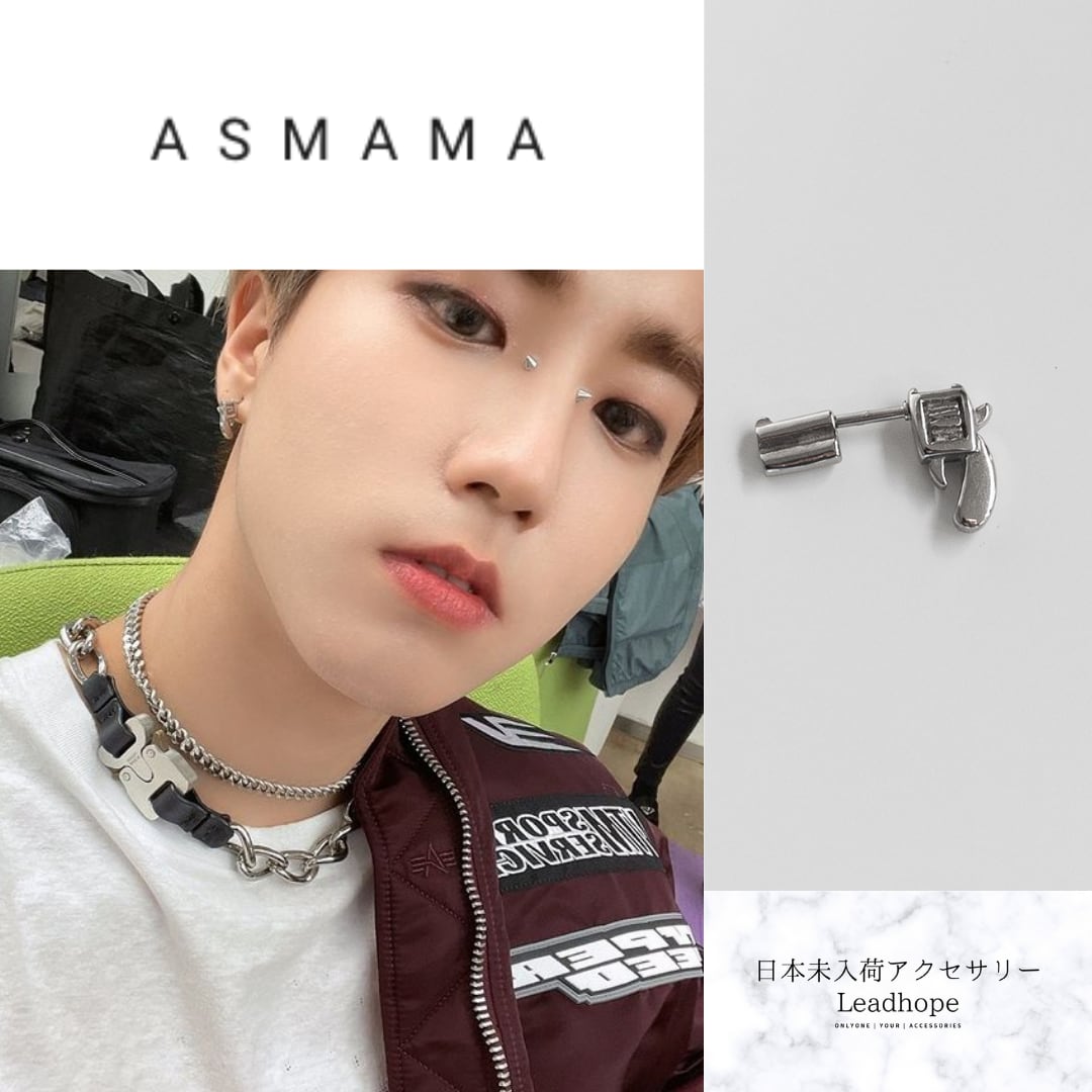 2color ガンズピアス ASMAMA 正規品 StrayKids ハン着用モデル 日本未入荷アクセサリー Leadhope