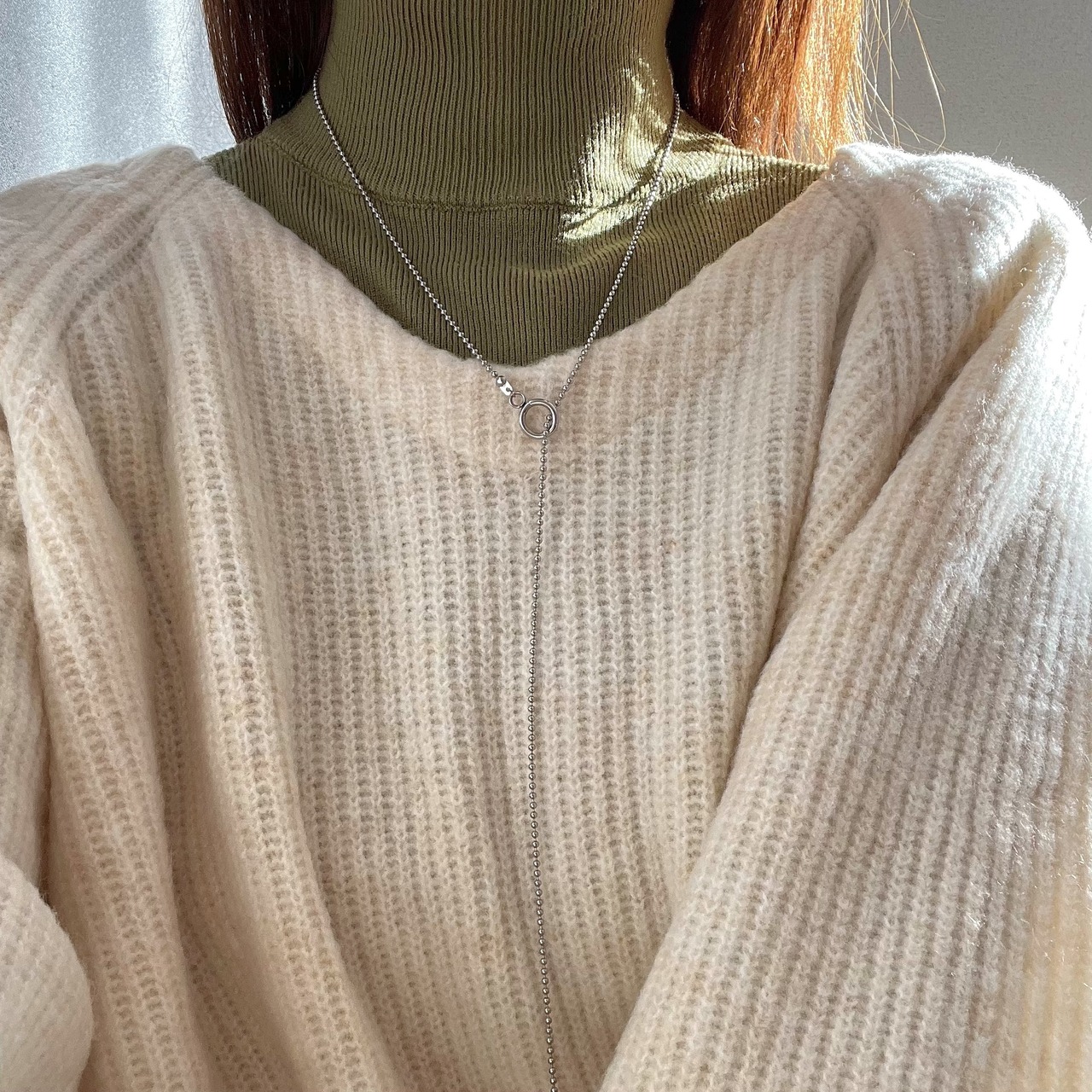 ボールチェーン　マンテルネックレス ［SSN027］