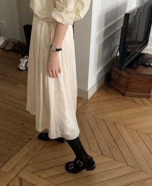 （即納）OUNCE / silky pleats skirt