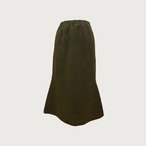 起毛生地で暖かい◎ 歩きやすいボトムス マーメイドスカート｜ダークカーキ｜サムネイル6