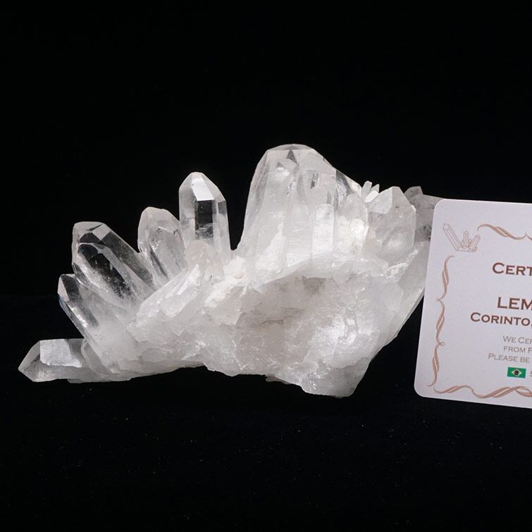 水晶 クラスター 原石 ブラジル ミナスジェライス州 コリント産 レムリアンシード 証明書付属 一点物 282-607
