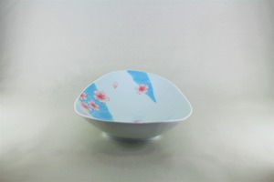 流水桜　楕円鉢（大）