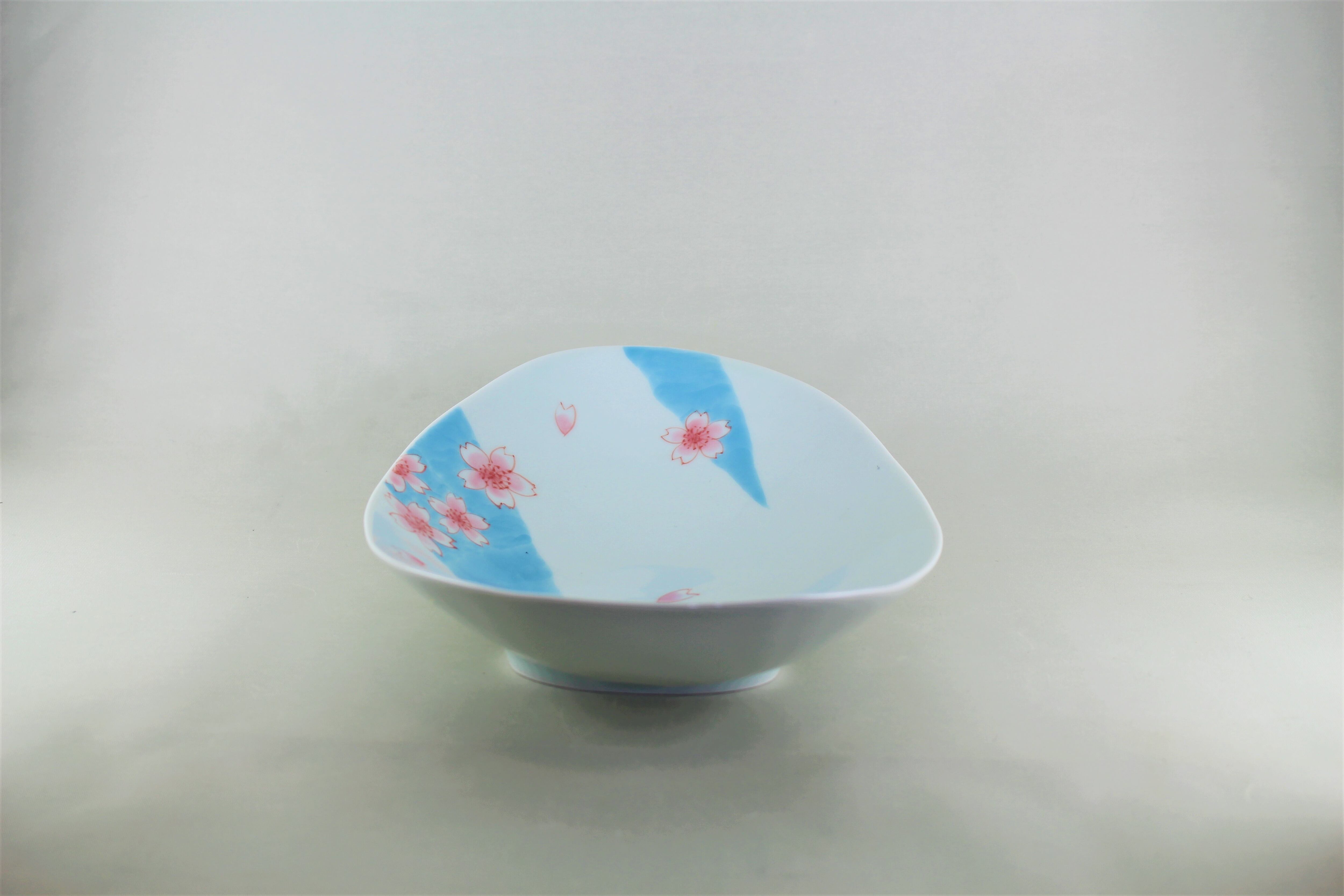 流水桜　楕円鉢（大）