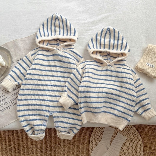 ベビー 春新作　韓国風 ニット カバーオール　OR　トップス