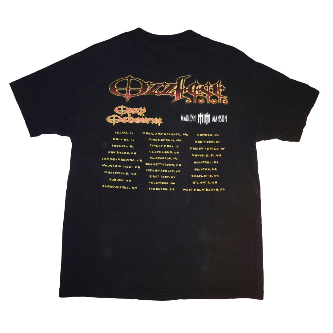 L】 OzzFest 2003 Marilyn Manson Ozzy Osbourne Vintage Shirt