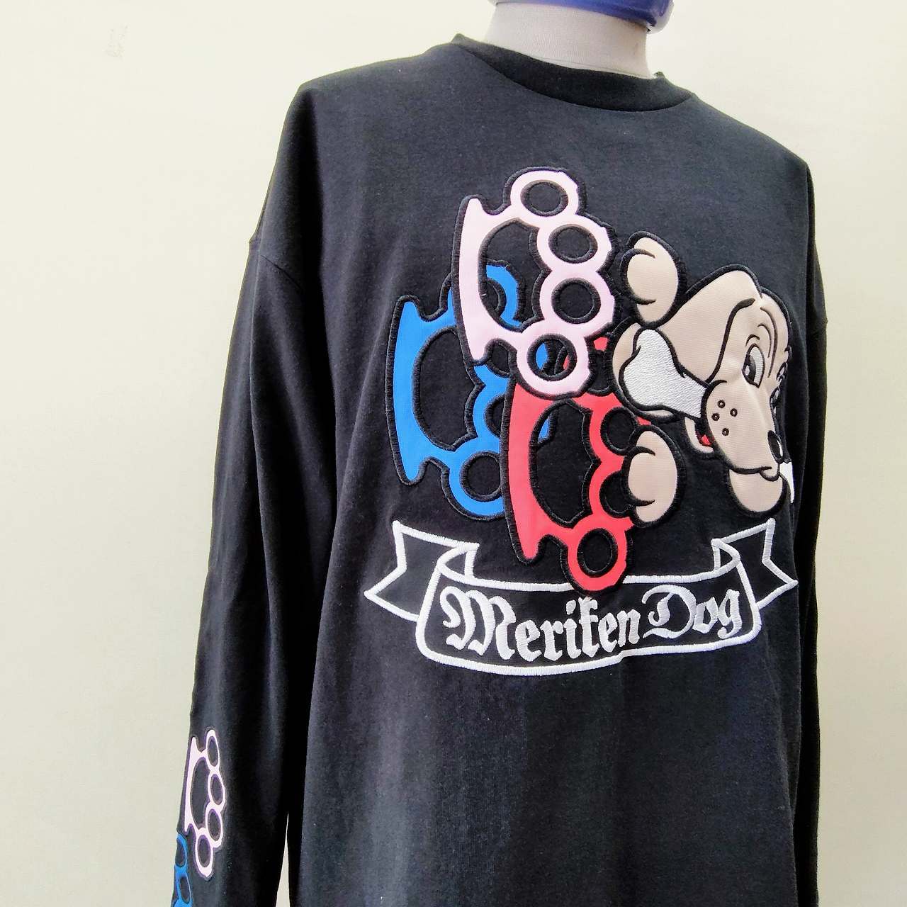 ガルフィー GALFY 長袖Tシャツ メリケンサック 黒 L It is a T-shirt