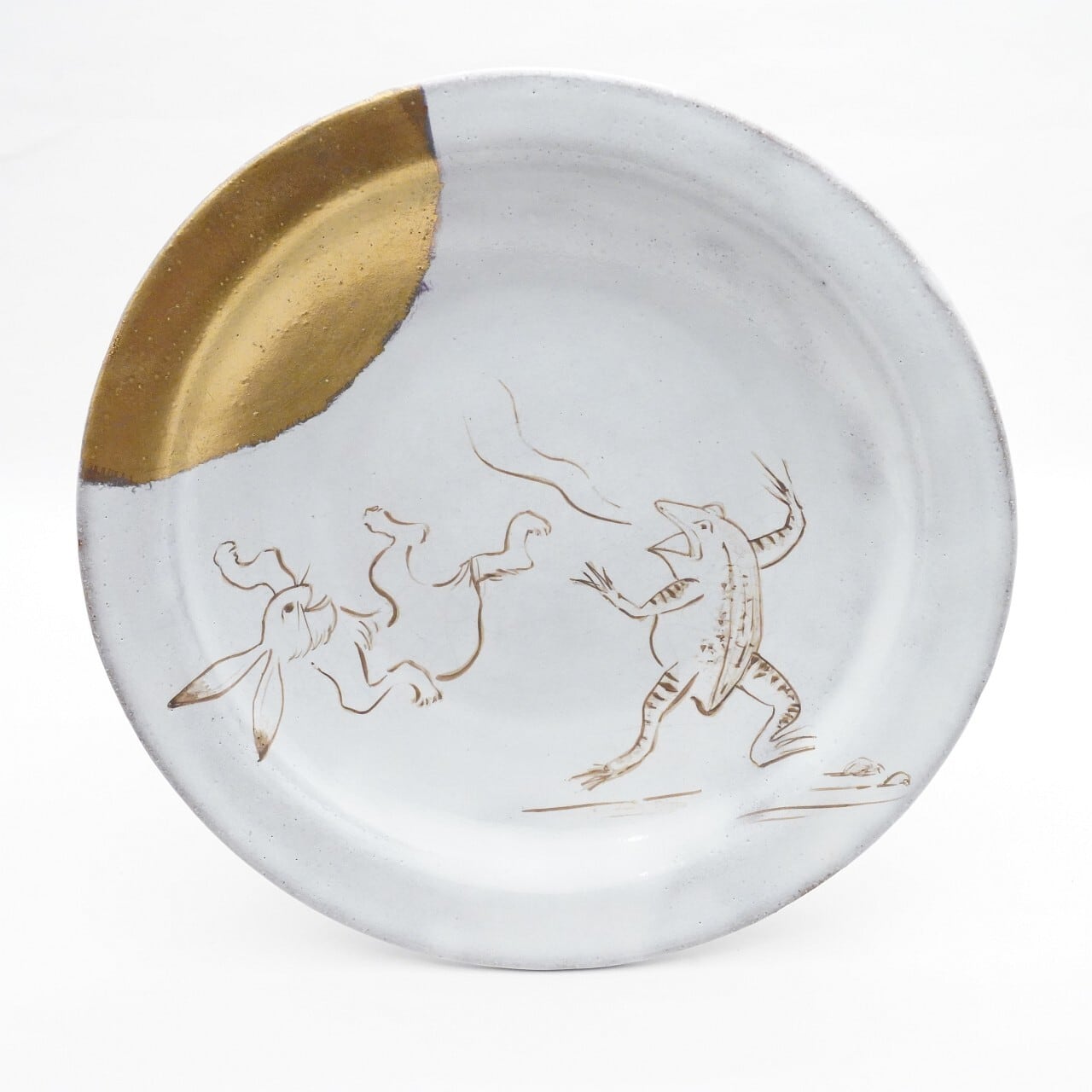 【陶彩工房Canoe】「鳥獣戯画」大皿 31