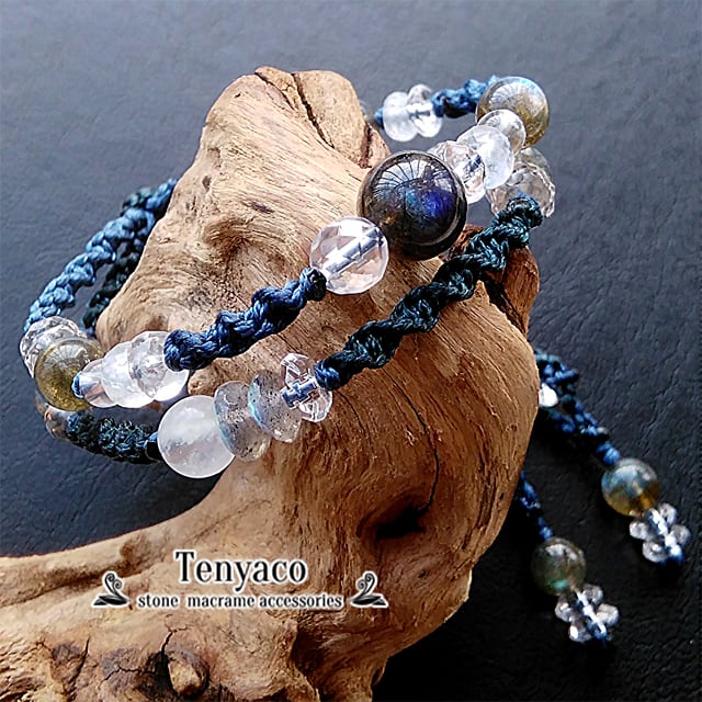 ⭐︎【天然】マダガスカル ホワイトラブラドライト ブレスレット 13mm