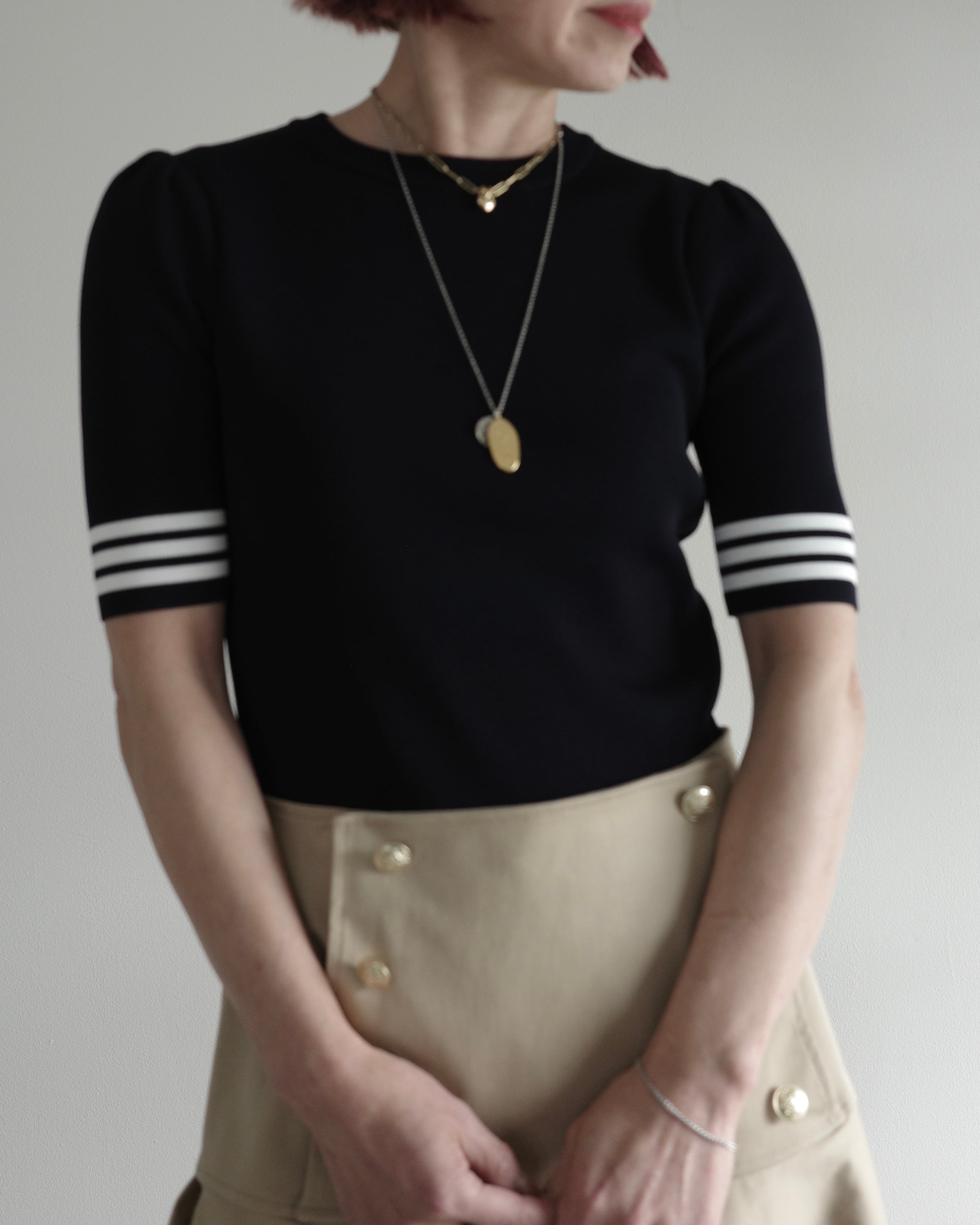 BORDERS at BALCONY レーヨンニット borders at balcony / RAYON HALFSLEEVES KNIT | LA VILLA ROUGE