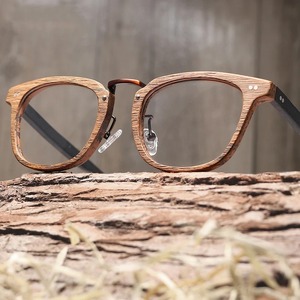 Wood Grain Metal Bridge Glasses -wellington- / ウッド グレイン メタル ブリッジ メガネ -ウェリントン-