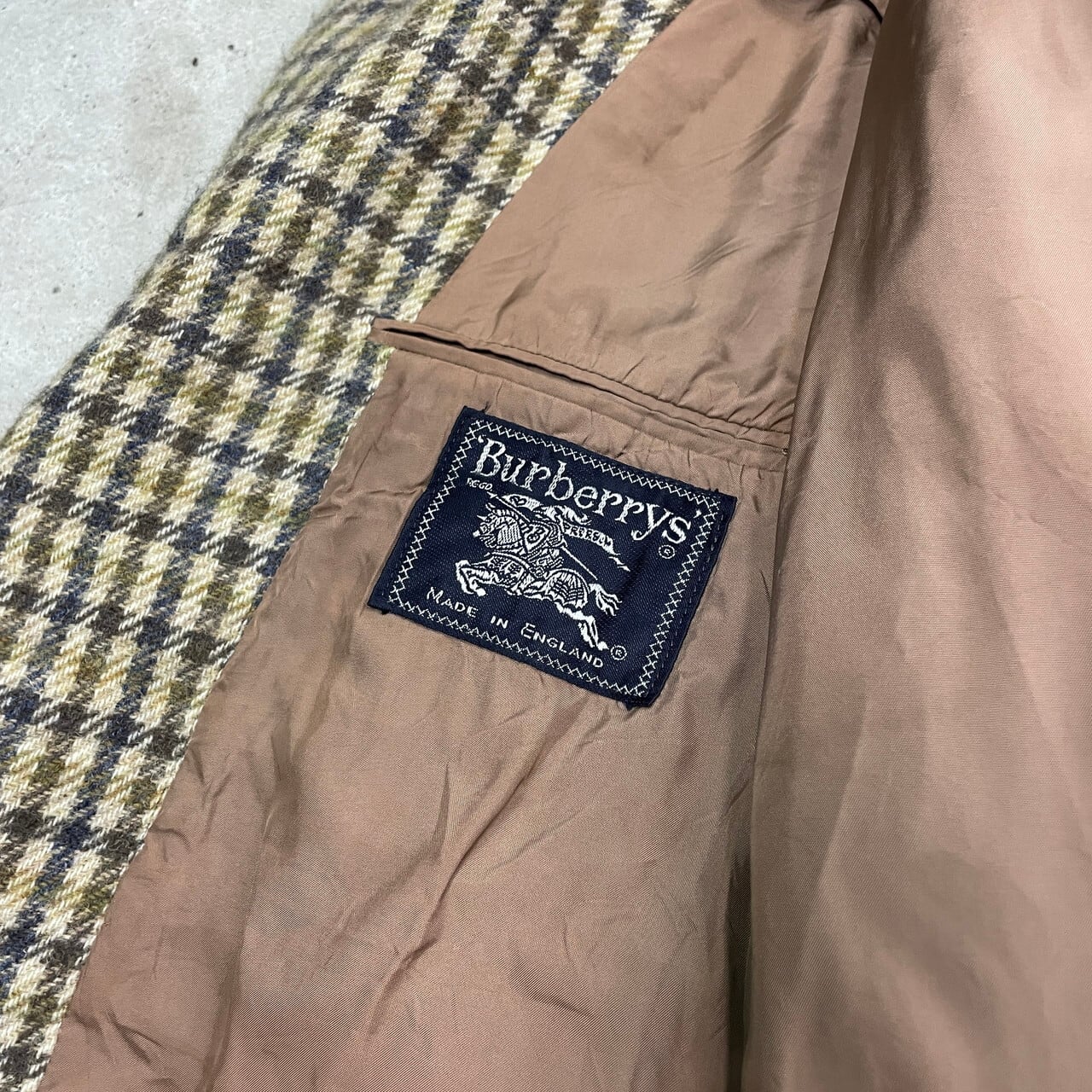 80年代 英国製 Burberrys バーバリー テーラードジャケット SHETLAND 