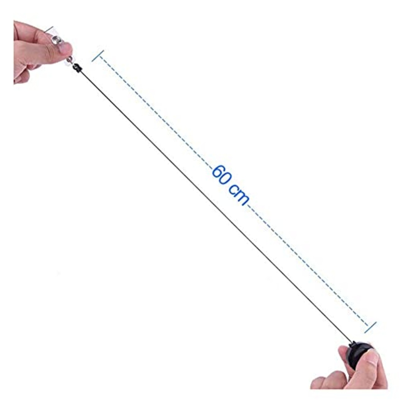 Enjoy Youth 社員証 ネックストラップ ネームホルダー 吊り下げ名札用リール リールクリップ リールキーホルダー カードホルダー クリップ付き 最長60cmブラック