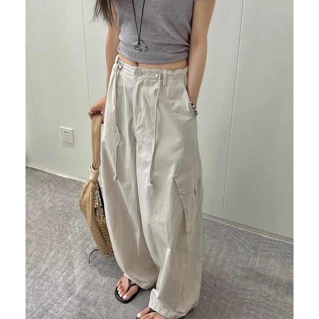 Drawstring cargo pants S1887