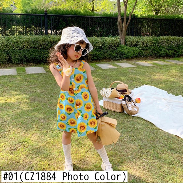 予約】 女の子夏のスリングドレスヨーロッパとアメリカンスタイルの 