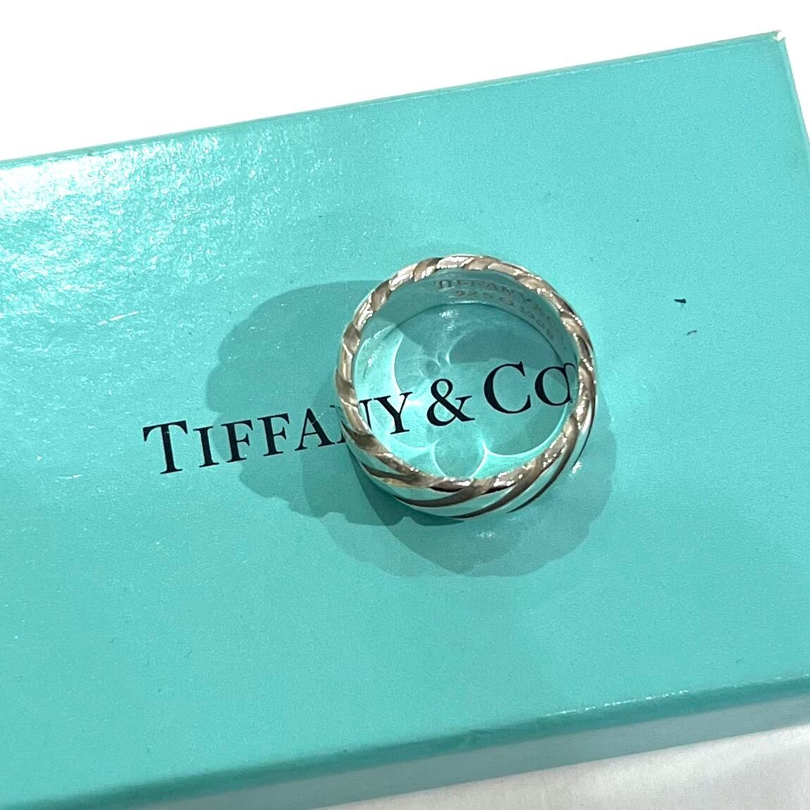 TIFFANY&CO】2090 ツイストデザイン シルバーリング12号スターリング