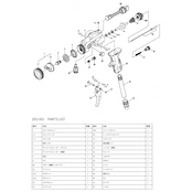 ZEG 001 【ゼグワン】HVLP ガン 口径1.0mm ホースセット