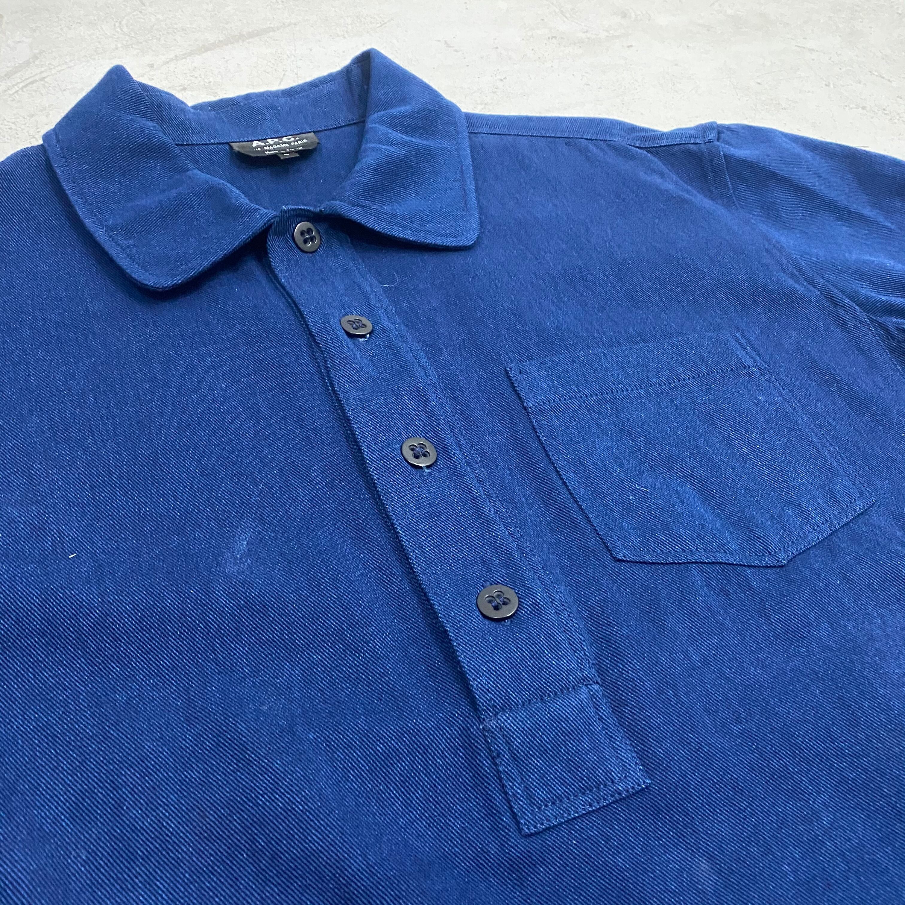 A.P.C. INDIGO PULLOVER SHIRT