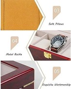 時計ボックス 時計収納 時計ケース 腕時計 木製収納 ディスプレイボックス ガラス サンルーフ ３スロット クラシック モダン ブラウン 父の日 敬老の日 ギフト