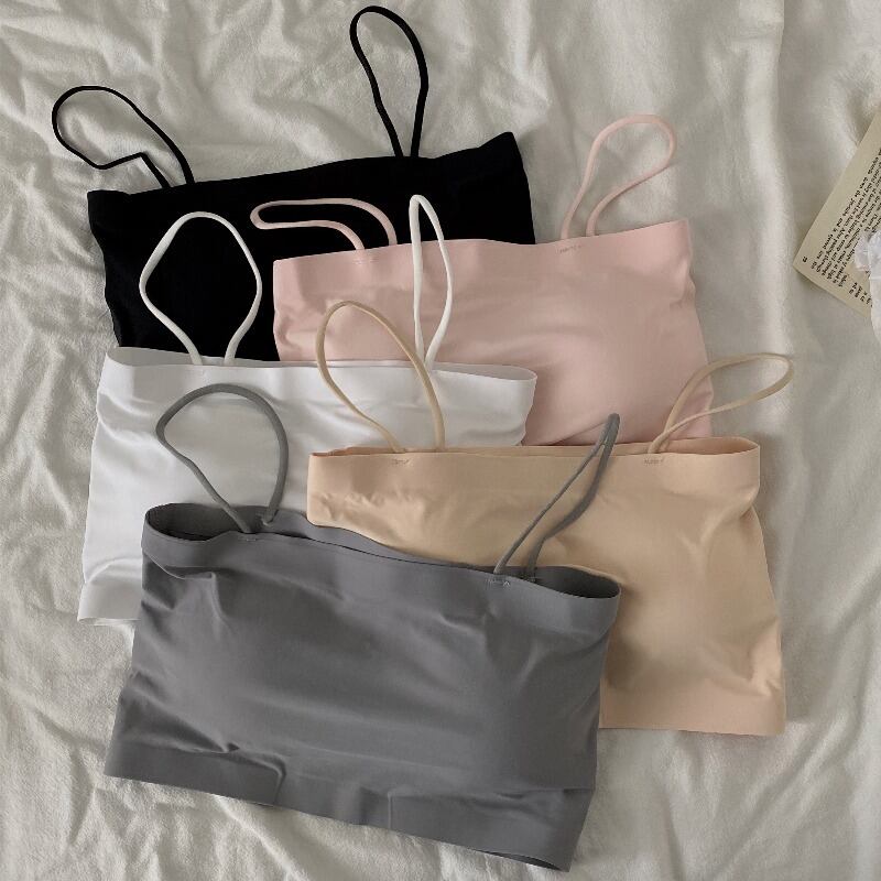 セクシーなアイスシルクスリングチューブトップ2020夏の新しい女性の美しさバックラップされた胸アンチグレアスポーツブラシームレス下着 1号婦人3907589159