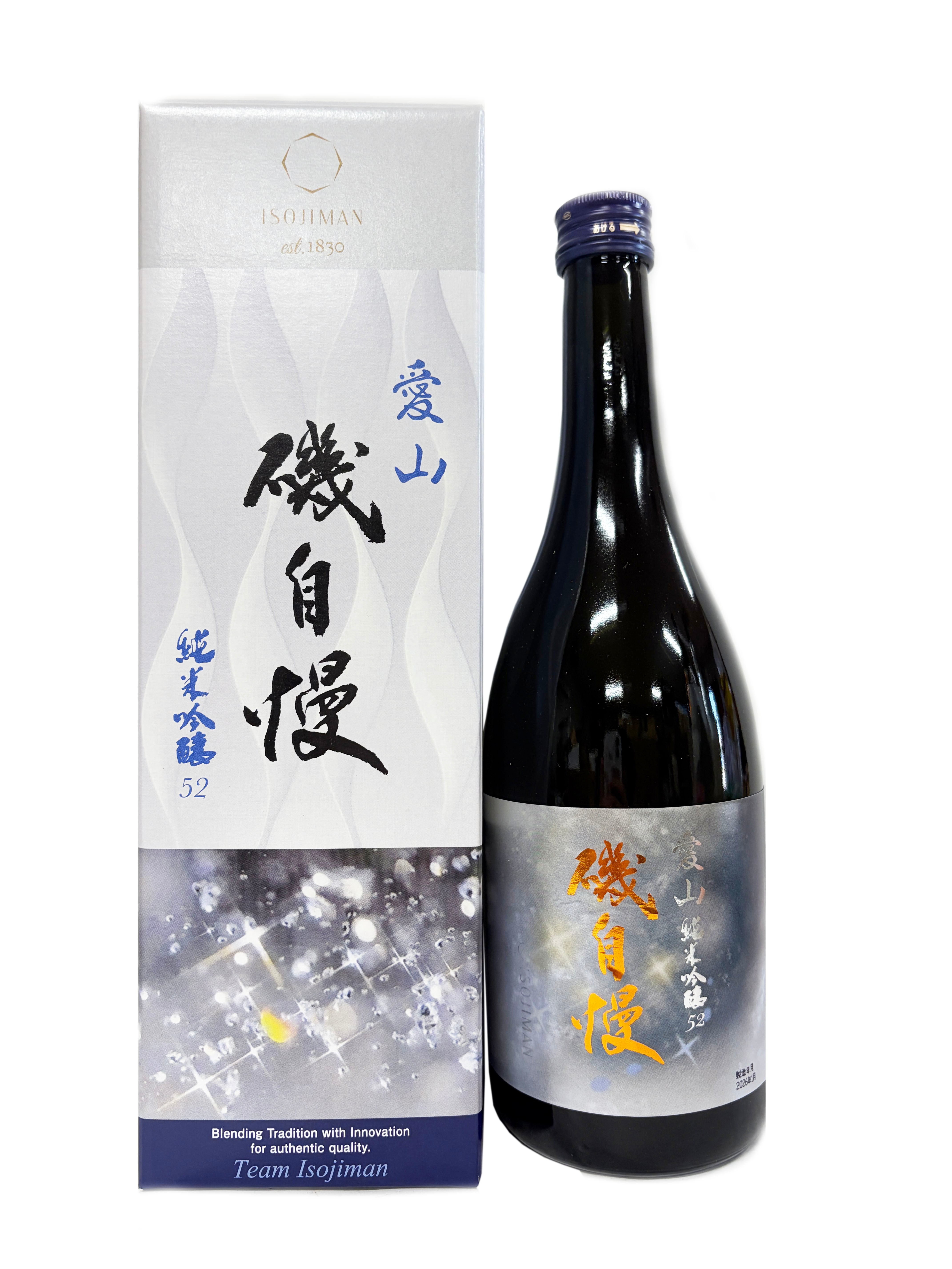磯自慢 純米大吟醸 ブルーボトル 西戸 720ml | 株式会社浪漫亭